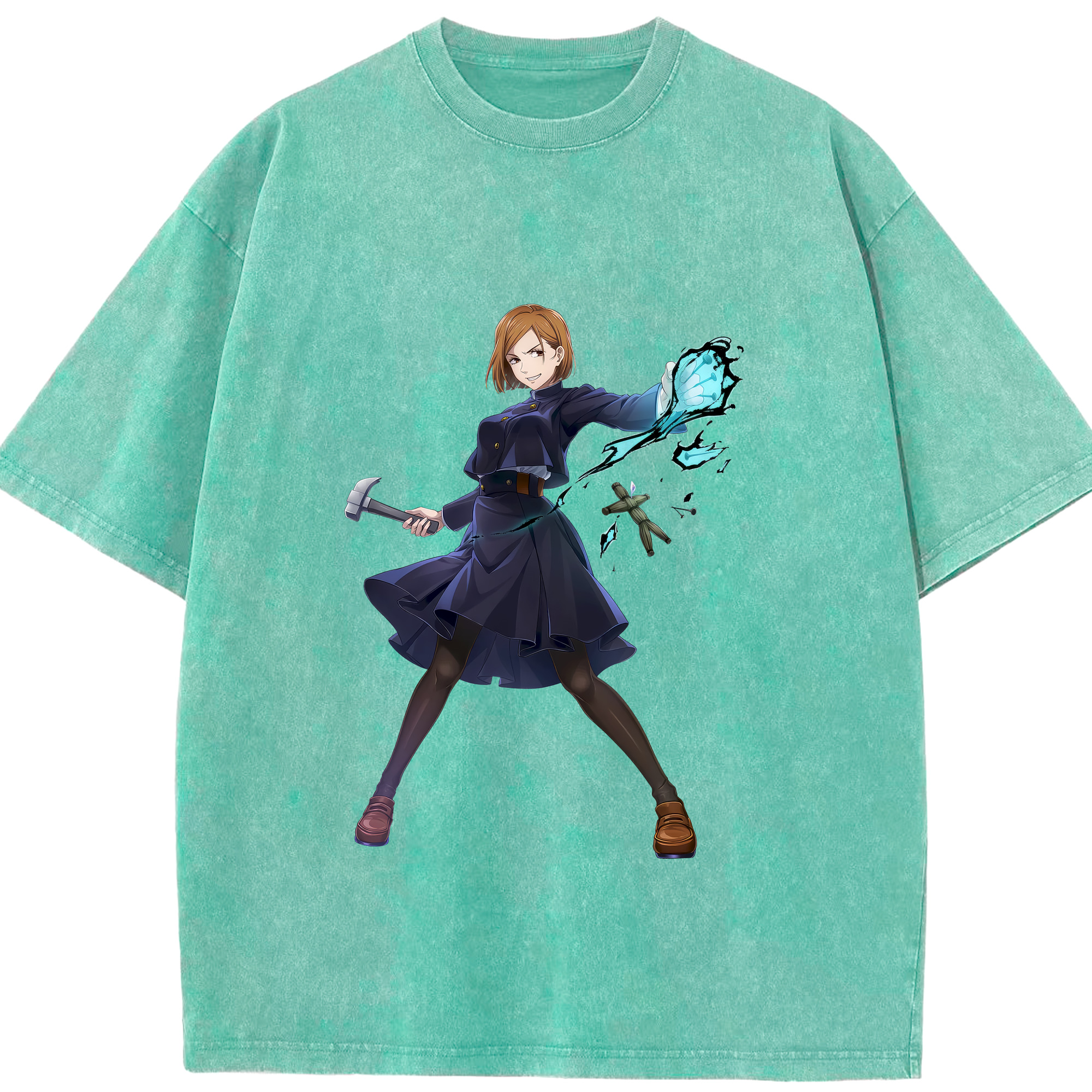 （画像用） 呪術廻戦 Jujutsu Kaisen 綿100% ヴィンテージ風 半袖Tシャツ（フロントプリント）